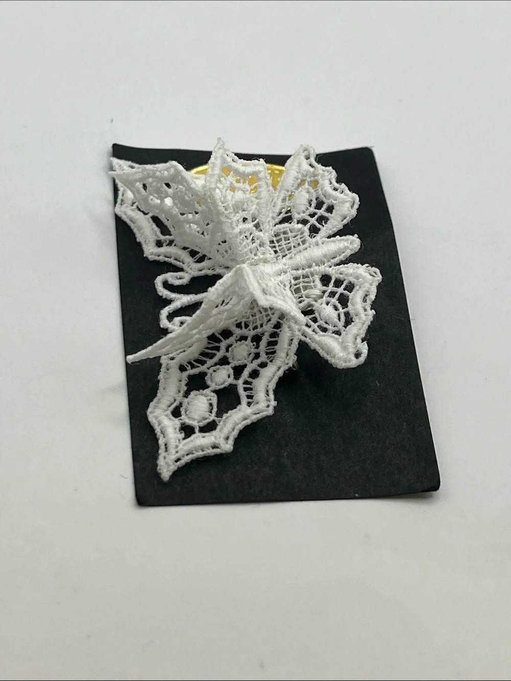 White Lace Butterfly Brooch - Women Jewelry 2”long